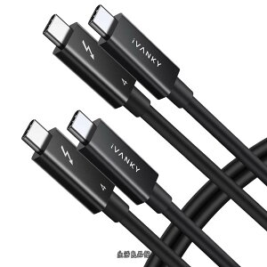 �y���������zThunderbolt 4 �P�[�u�� 0.7m×2�{ 240W�}���[�d 8K�f���o�� 40Gbps �����f�[�^�]�� USB-C & USB-C �P�[�u�� iPhone17/Air/16/16e/15 �[�d MacBook Air Pro iPad Pro/Air ���Ή�
