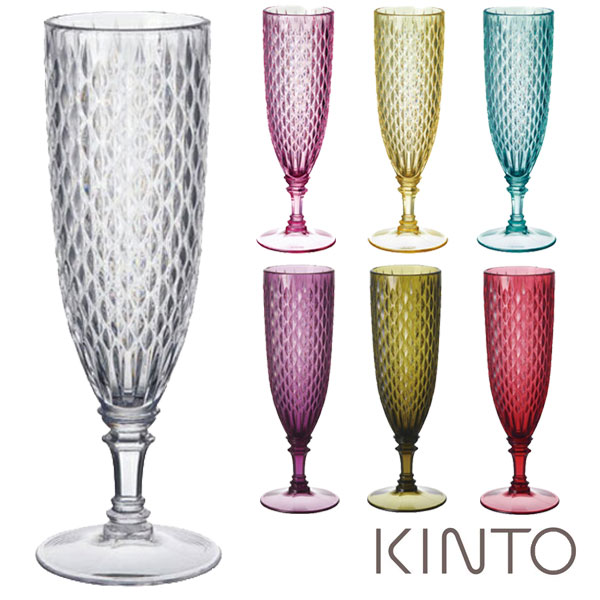 キントー KINTO ロゼット シャンパングラス 160ml 割れにくい プラスティック製 ROSETTE 