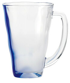 東洋佐々木ガラス ビールグラス 泡立ちマグ 山 藍流し 390ml （P-55441-F/B-302-1P）