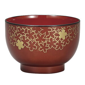 宮本産業 お椀 汁椀 さくら 溜 360ml