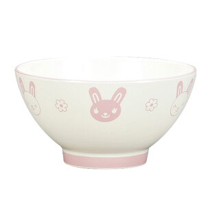 宮本産業 お茶碗 うさぎ 子供茶椀 ピンク 220ml