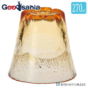 東洋佐々木ガラス 焼酎グラス 和がらす温 富士見さくら お湯わり焼酎ぐらす 琥珀金箔 270ml 日本製 glass ガラスコップ グラス コップ 42160TS-G-LGAB( 誕生日プレゼント おしゃれ タンブラー )