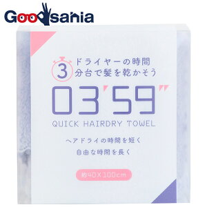 {^I tFCX^I 03'59'' QUICK HAIRDRY TOWEL NCbNwAhC^I u[ 40×100cm (  ₷  z _炩 ӂӂ )