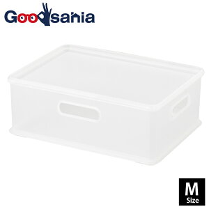 サンカ 収納ボックス squ+ ナチュラ インボックス ピコ 【 M 半透明 】 日本製 約26.5×19.3×9.8cm NIB-PK-MCL (収納ケース 小さい 収納 小物入れ 卓上 )