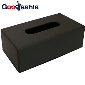 いけだ ティッシュケース ティッシュボックス 日本製 ブラック 約25.6×13.3×8.5cm 22000 ( 黒 ティッシュボックス カバー ティッシュ 箱ごと入る 洗面台 シンプル モダン )