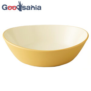 竹中 食器 ボン ビュッフェ サラダボウル 日本製 イエロー 約15.4×13.2×5cm T-26680 ( ボウル ボール サラダ 楕円 楕円型 器 皿 中皿 深め 深型 シンプル 無地 )
