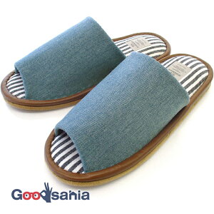 オクムラ スリッパ BIG デニム LLサイズ ブルー BAAA9002BL ( デニム 前開き ルームシューズ LL 大きめ 大 大きい メンズ 男性 室内用 部屋用 家用 来客用 来客 )