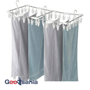 東和産業 洗濯ハンガー JD 伸縮アルミ角ハンガー【 42ピンチ 】 ホワイト (展開時)約38×78×18cm 24685 ( ハンガー アルミ 角 伸縮 )