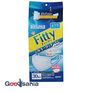 フィッティ シルキータッチ 耳ゴムふわり ふつう 30枚入 ( マスク プリーツ )