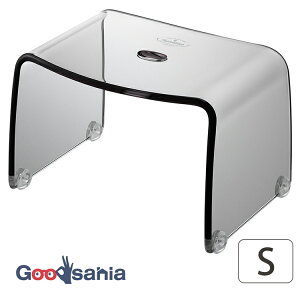 リス 風呂椅子 フランクタイム バスチェア S クリアグレー 約32.2×21.7×20cm ( 風呂イス 風呂いす 20cm 低め コの字 コンパクト 背もたれなし 透明 クリア グレー )