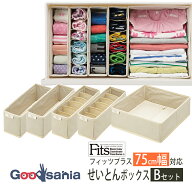 天馬 収納ボックス 布製 Fits ファブリック せいとんボックス 5点セット 【 幅75cmのフィッツプラスに対…