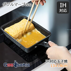 和平フレイズ フライパン ダブルマーブルα IH対応玉子焼 約13×18cm RB-2119 ( IHフライパン IH対応 IH 卵焼き用 玉子焼き用 お弁当 軽い こびりつかない マーブル コーティング アルミ 料理 調理器