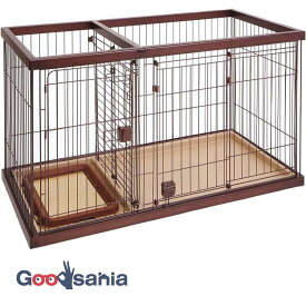ペティオ トイレのしつけが出来る ドッグルームサークル ブラウン レギュラー ( 犬 サークル 犬用サークル 茶 超小型犬 小型犬 ケージ 犬用ケージ 屋内サークル トイレスペース別 )