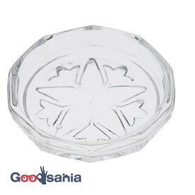 東洋佐々木ガラス コースター 桜コップ台 日本製 丸型 WA5300 ( ガラス お皿 小皿 豆皿 小さい皿 ガラス製 和食器 和風 和 和モダン 業務用 テーブル雑貨 キッチン雑貨 食卓小物 グラスマット テーブルマット )