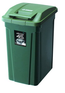 アスベル ゴミ箱 ふた付き 屋外 SPハンドル付ダストボックス45 6726 グリーン ( ごみ箱 ペール 45 45l 45リットル ハンドル付 取っ手付き 持ち手 角型 台所 キッチン )