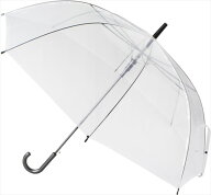 ミドリ産商 雨傘 65cm 透明ビニール ジャンプ傘 黒手元 使用時直径約108cm