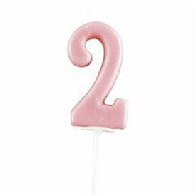 貝印 ろうそく 数字 ナンバー キャンドル 2 ピンク パステル CAKE MATE DL6003 【メール便】