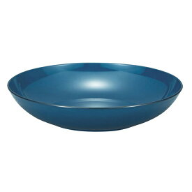 宮本産業 皿 クリーンコート 藍彩 丸 深皿 L φ24×5cm