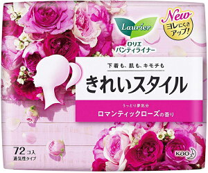 ロリエ きれいスタイル パンティライナー ロマンティックローズ 72コ入