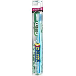 GUM(ガム) ウェルプラスデンタルブラシ #466 4列コンパクト ふつう 1本入