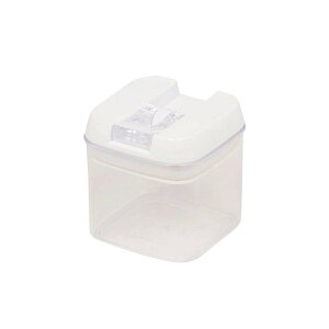 パール金属 レバーDE簡単ロック システムコンテナ クリア 約0.5L HB-1383 ( 容器 保存容器 コンテナ 四角 調味料 片栗粉 小麦粉 砂糖 塩 コーヒー豆 珈琲 キッチン 台所 調理 )