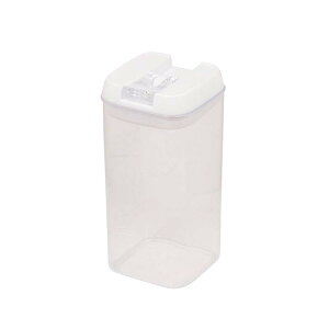 パール金属 レバーDE簡単ロック システムコンテナ クリア 約1.2L HB-1385 ( 容器 保存容器 コンテナ 四角 調味料 片栗粉 小麦粉 砂糖 塩 コーヒー豆 珈琲 キッチン 台所 調理 )