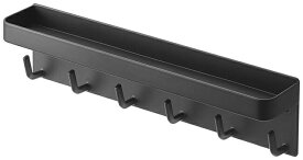 山崎実業 マグネットキーフック&トレイ スマート ブラック 2755 ( 玄関 鍵 収納 カギ かぎ 磁石 ドア 小物 印鑑 壁掛け 引っかけ 引っ掛け 便利 冷蔵庫 オシャレ おしゃれ )