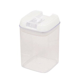 パール金属 レバーDE簡単ロック システムコンテナ クリア 約0.9L HB-1384 ( 容器 保存容器 コンテナ 四角 調味料 片栗粉 小麦粉 砂糖 塩 コーヒー豆 珈琲 キッチン 台所 調理 )