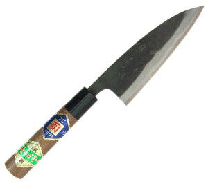 土佐刃物流通センター 黒打 舟行包丁 クルミ柄 スーパー鋼 135mm