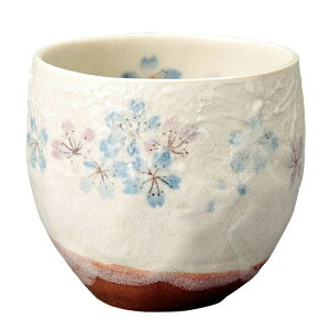 宗峰窯 寿司 湯のみ 平安桜 腰丸 カップ 青 φ8.5×8cm(300cc) (488-04-233)