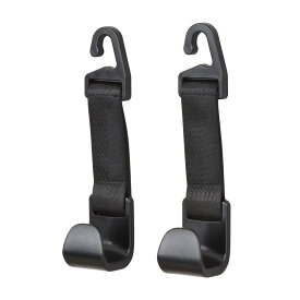 セイワ(SEIWA) 車内用品 ショートシートフック 2本入り IMP129 買い物フック 耐荷重7Kg ベルト長さ調整機能付き