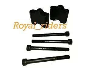 XN 411 ubNpE_[R[eBÕGtB[hnho[CU[ɓK Fits for Enfield Handle Bar Risers for Scram 411 Black Powder Coating