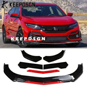 z_ VrbN 2016-2022 tgop[bvXvb^[X|[cX|C[OXCh{fB For Honda Civic 2016-2022 Front Bumper Lip Splitter Sport Spoiler Gloss WideBody