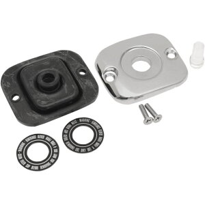 Drag Specialty - 1731-0469 - �n���h���o�[ �}�X�^�[ �V�����_�[ �J�o�[�AOEM �X�^�C���A�T�C�g�O���X�t�� Drag Specialties - 1731-0469 - Handlebar Master Cylinder Cover, OEM-Style w/ Sight Glass �y���s�A���i�z