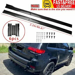 �J�[�{���t�@�C�o�[ 86.6 �T�C�h�X�J�[�g���b�J�[�p�l�����b�v�W�[�v�O�����h�`�F���L�[ SRT8 CL Carbon Fiber 86.6 Side Skirts Rocker Panel Lip For Jeep Grand Cherokee SRT8 CL �y���s�A���i�z