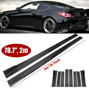�q�����_�C�W�F�l�V�X�N�[�y�� 78.7 �T�C�h�X�J�[�g�p�l�����O�J�[�{���t�@�C�o�[���b�N For Hyundai Genesis Coupe Car 78.7 Side Skirt Panel Lower Lip Carbon Fiber Look �y���s�A���i�z