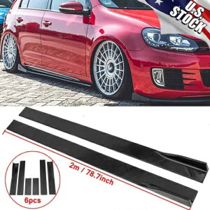 78.7 "TChXJ[gbJ[plbv VW StWFb^pT[g MK6 MK7 78.7" Side Skirt Rocker Panel Lip For VW for Golf for Jetta for Passat MK6 MK7