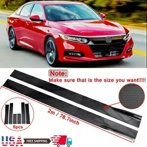 z_ AR[h 2000-2021 78.7 "J[{t@Co[TChXJ[gGNXeVbvbJ[ For Honda Accord 2000-2021 78.7" Carbon Fiber Side Skirts Extension Lip Rocker