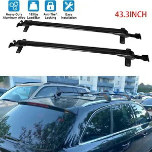AEfB S4 A4 B8 4DR 43.3 "Ԃ̃gbv[tbNNXo[וLA bNt For Audi S4 A4 B8 4DR 43.3" Car Top Roof Rack Cross Bars Luggage Carrier w/ Lock