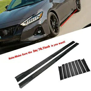 Y}LV}pubNX^C78.7C`TChXJ[gbJ[plbvXvb^[ For Nissan Maxima Glossy Black Style 78.7" Side Skirt Rocker Panel Lip Splitter