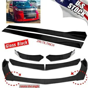 TCI xB iM tC tgop[bvXvb^[ 78.7 "TChXJ[gplbv{fBLbg For Scion xB iM tC Front Bumper Lip Splitter 78.7" Side Skirt Panel Lip Body Kit