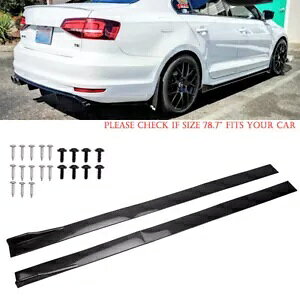 AEfB A3 A4 B8 S3 S4 2 [gTChXJ[gXvb^[bJ[plbvJ[{t@Co[ For Audi A3 A4 B8 S3 S4 2m Side Skirts Splitter Rocker Panel Lip Carbon Fiber
