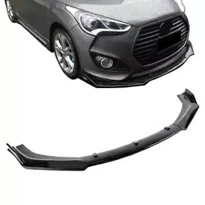 �q�����_�C�x���X�^�[�p����̂��鍕�̎Ԃ̃t�����g�o���p�[���b�v�X�|�C���[�X�v���b�^�[�{�f�B�L�b�g For Hyundai Veloster Glossy Black Car Front Bumper Lip Spoiler Splitter Body Kit