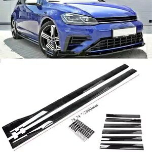 VW StpWFb^ MK5 MK6 MK7 ̂鍕 78.7 "TChXJ[gX|C[bv For VW for Golf for Jetta MK5 MK6 MK7 Glossy Black 78.7" Side Skirt Spoiler Lip