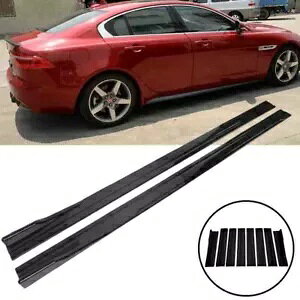 �W���K�[ XE XF XJ 86 �T�C�h�X�J�[�g�������b�J�[�p�l���X�v���b�^�[����̂��鍕 For Jaguar XE XF XJ 86 Side Skirts Extension Rocker Panel Splitter Glossy Black �y���s�A���i�z