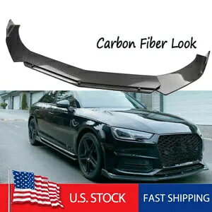 J[{t@Co[AEfB A3 A4 A5 A6 tgop[bvXvb^[`X|C[Lbg CL Carbon Fiber For Audi A3 A4 A5 A6 Front Bumper Lip Splitter Chin Spoiler Kit CL