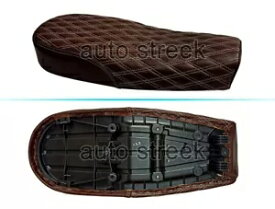 フィット ロイヤル エンフィールド GT & インターセプター 650 D1 デュアル シート フェイクレザー チェリー ブラウン Fit Royal Enfield GT & Interceptor 650 D1 Dual Seat Faux Leather Cherry Brown