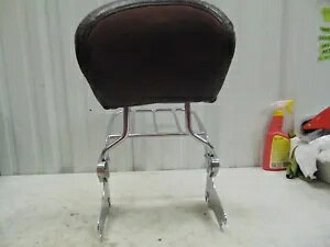 N[O\V[V[o[AuE}zKj[pbZW[pbhAQbWbN Chrome Detachable Sissy Bar, Brown Mahogany Passenger Pad, Luggage Rack