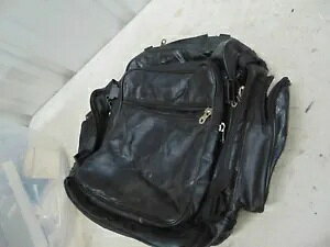 L U[ ubN V[V[o[ obN pbN QbW obO R{ jĂ܂ ʐ^Q Carroll Leather Black Sissy Bar Back Pack Luggage Bag Combo RIPPED SEE PICS