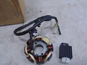 GOOFIT 6 �ɃR�C�� 5 ���C���[���X�v���O���g�_�Ύ��C�X�e�[�^ 50cc GOOFIT 6 Pole Coil 5 Wire Female Plug Half-Wave Ignition Magneto Stator 50cc �y���s�A���i�z